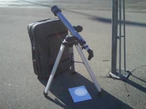 Sun spot observation with teleskop