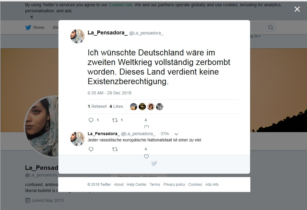 miene waziri-tweet-bomben