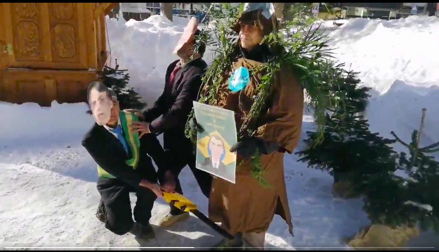 wef swiss television stages protest