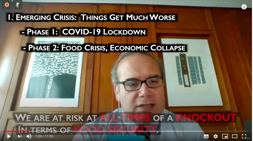 UN associate: “We are entering the second phase of Covid-19, which is the FOOD CRISIS, economic&nbsp;crisis.”