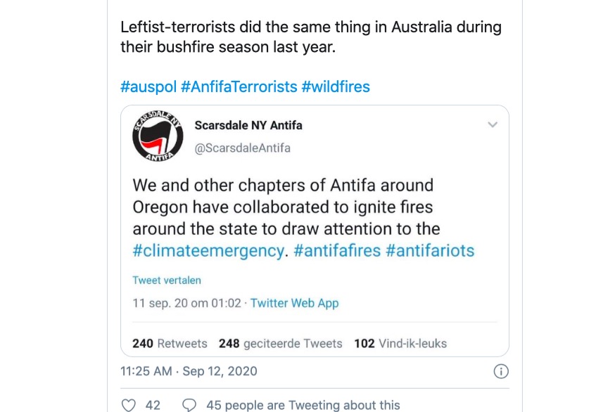ANTIFA admit to “igniting fires” all over the country to draw attention to ‘Climate&nbsp;Change’